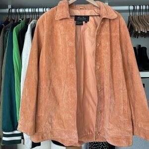 Terry Lewis - Salmon Pink Suede Jacket - 100% Leather
